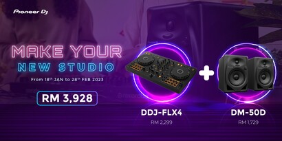 DDJ-FLX4 & DM-50D speaker bundle